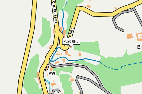 PL20 6HL map - OS OpenMap – Local (Ordnance Survey)