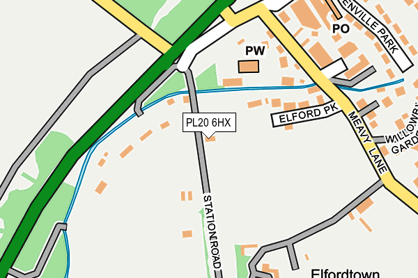 PL20 6HX map - OS OpenMap – Local (Ordnance Survey)