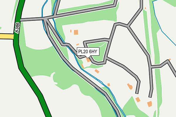 PL20 6HY map - OS OpenMap – Local (Ordnance Survey)
