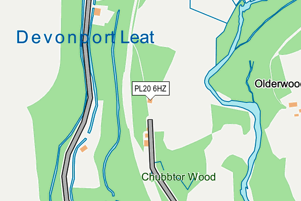 PL20 6HZ map - OS OpenMap – Local (Ordnance Survey)