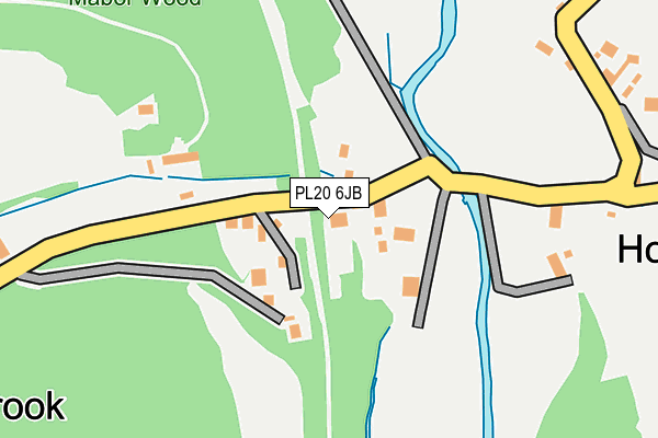 PL20 6JB map - OS OpenMap – Local (Ordnance Survey)