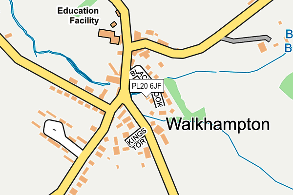 PL20 6JF map - OS OpenMap – Local (Ordnance Survey)