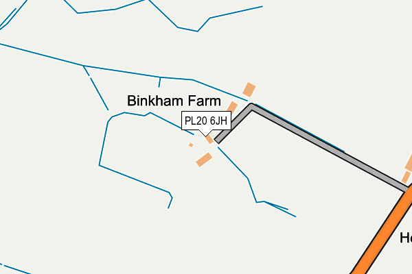 PL20 6JH map - OS OpenMap – Local (Ordnance Survey)