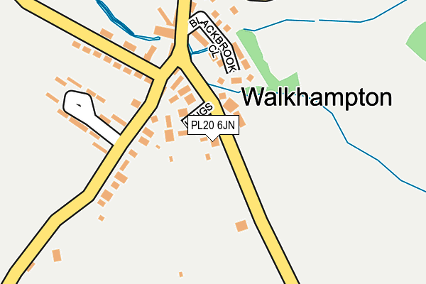 PL20 6JN map - OS OpenMap – Local (Ordnance Survey)