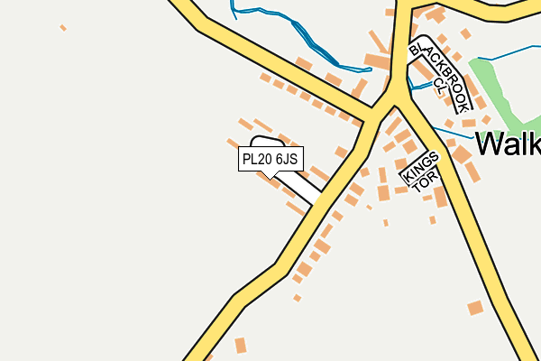 PL20 6JS map - OS OpenMap – Local (Ordnance Survey)