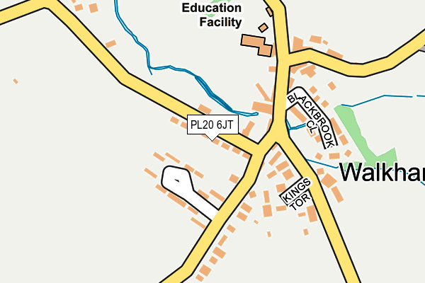 PL20 6JT map - OS OpenMap – Local (Ordnance Survey)