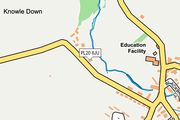 PL20 6JU map - OS OpenMap – Local (Ordnance Survey)