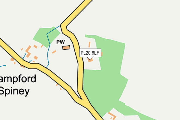 PL20 6LF map - OS OpenMap – Local (Ordnance Survey)