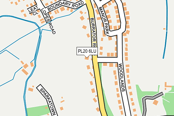 PL20 6LU map - OS OpenMap – Local (Ordnance Survey)