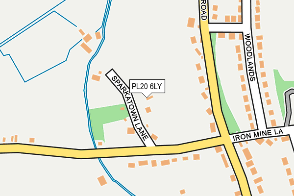 PL20 6LY map - OS OpenMap – Local (Ordnance Survey)