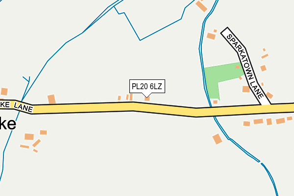 PL20 6LZ map - OS OpenMap – Local (Ordnance Survey)