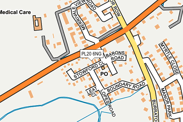 PL20 6NG map - OS OpenMap – Local (Ordnance Survey)