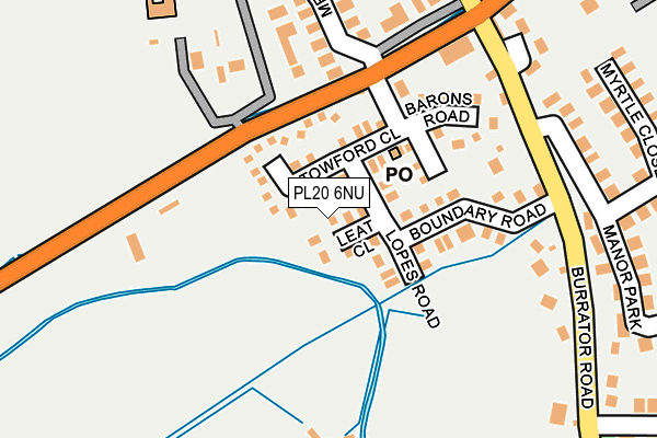 PL20 6NU map - OS OpenMap – Local (Ordnance Survey)