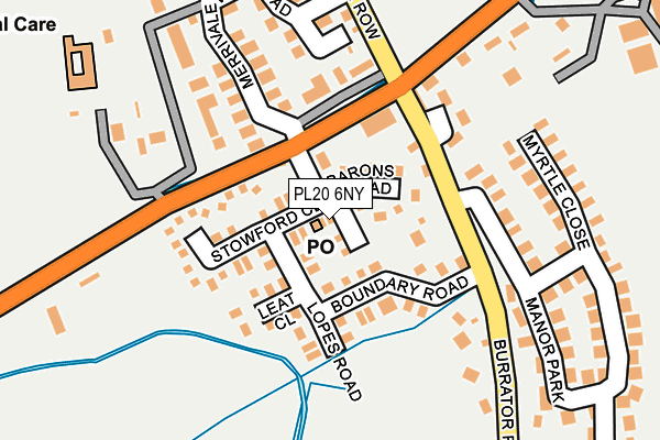 PL20 6NY map - OS OpenMap – Local (Ordnance Survey)
