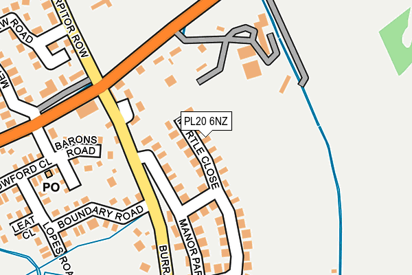 PL20 6NZ map - OS OpenMap – Local (Ordnance Survey)