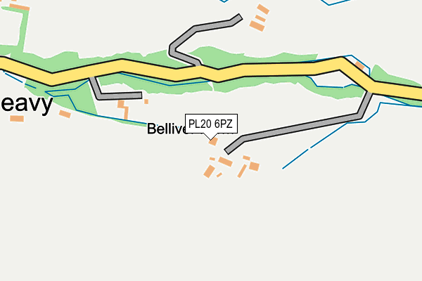 PL20 6PZ map - OS OpenMap – Local (Ordnance Survey)