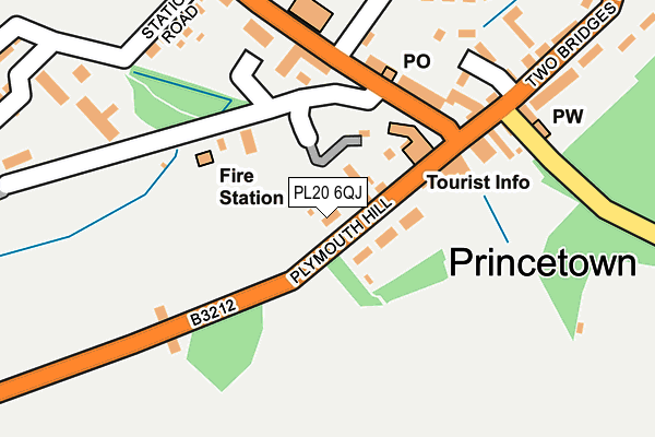 PL20 6QJ map - OS OpenMap – Local (Ordnance Survey)