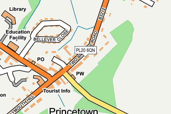 PL20 6QN map - OS OpenMap – Local (Ordnance Survey)