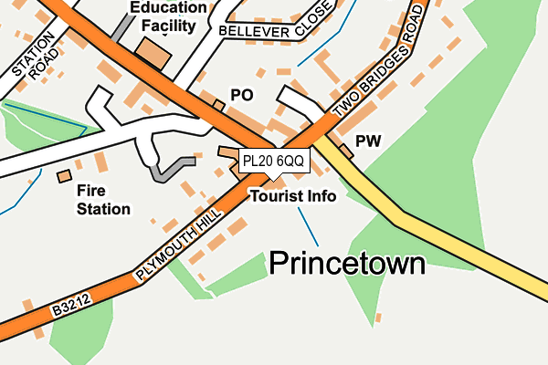 PL20 6QQ map - OS OpenMap – Local (Ordnance Survey)