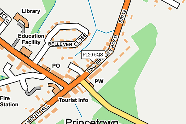 PL20 6QS map - OS OpenMap – Local (Ordnance Survey)