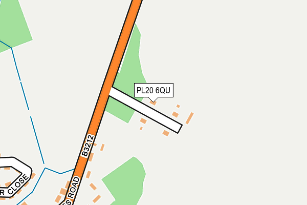 PL20 6QU map - OS OpenMap – Local (Ordnance Survey)