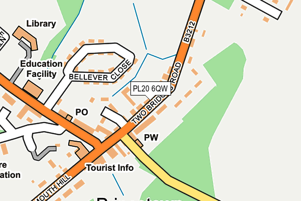 PL20 6QW map - OS OpenMap – Local (Ordnance Survey)