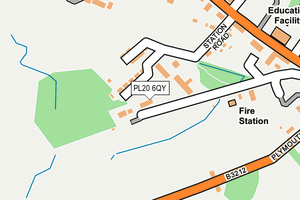 PL20 6QY map - OS OpenMap – Local (Ordnance Survey)