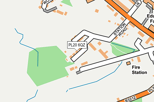 PL20 6QZ map - OS OpenMap – Local (Ordnance Survey)