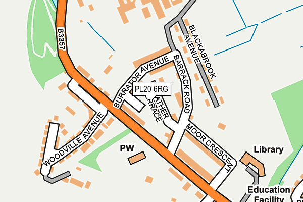 PL20 6RG map - OS OpenMap – Local (Ordnance Survey)