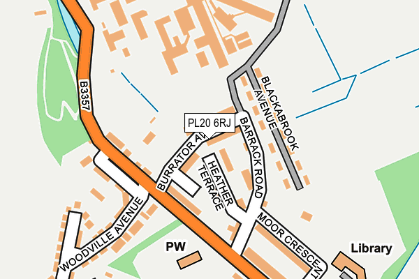 PL20 6RJ map - OS OpenMap – Local (Ordnance Survey)