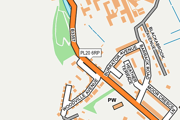 PL20 6RP map - OS OpenMap – Local (Ordnance Survey)