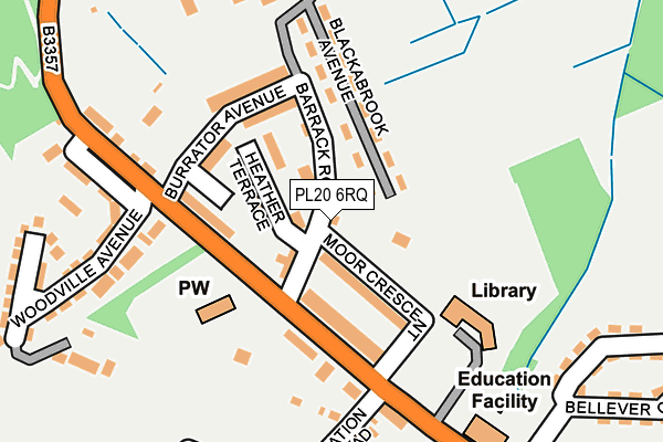 PL20 6RQ map - OS OpenMap – Local (Ordnance Survey)