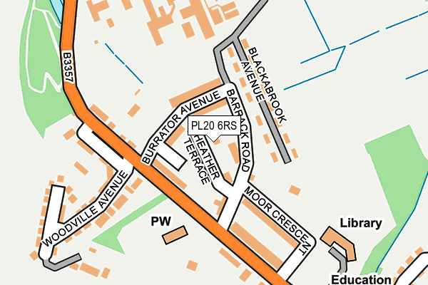PL20 6RS map - OS OpenMap – Local (Ordnance Survey)