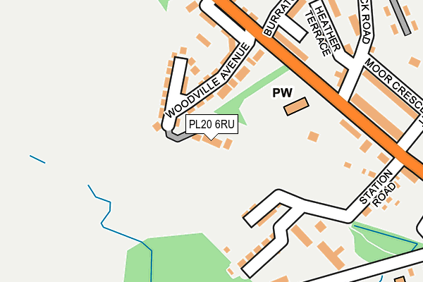 PL20 6RU map - OS OpenMap – Local (Ordnance Survey)