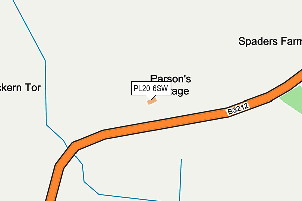 PL20 6SW map - OS OpenMap – Local (Ordnance Survey)