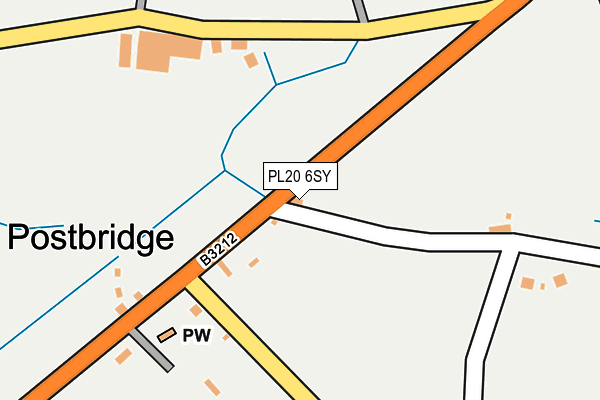 PL20 6SY map - OS OpenMap – Local (Ordnance Survey)