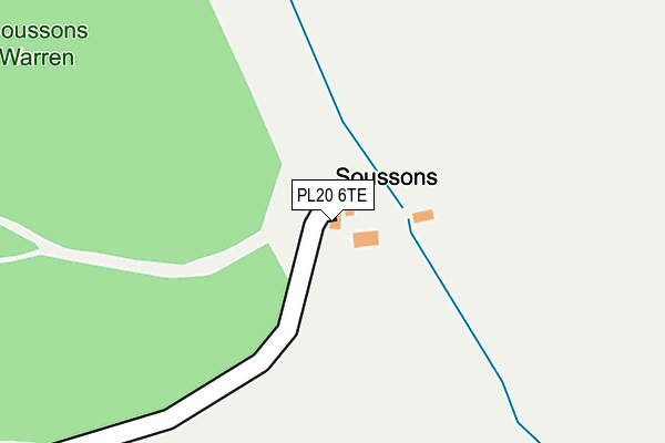 PL20 6TE map - OS OpenMap – Local (Ordnance Survey)