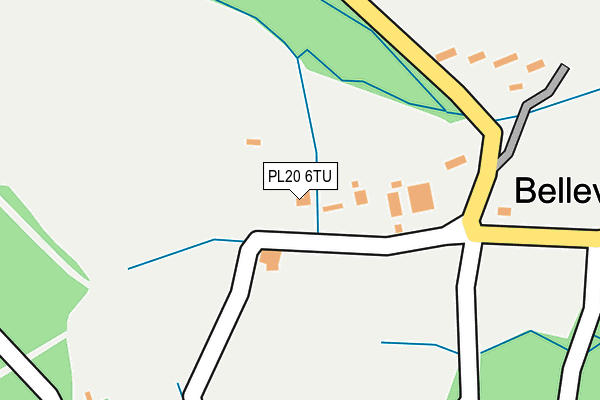 PL20 6TU map - OS OpenMap – Local (Ordnance Survey)
