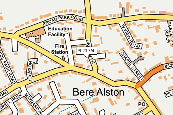 PL20 7AL map - OS OpenMap – Local (Ordnance Survey)