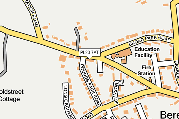 PL20 7AT map - OS OpenMap – Local (Ordnance Survey)