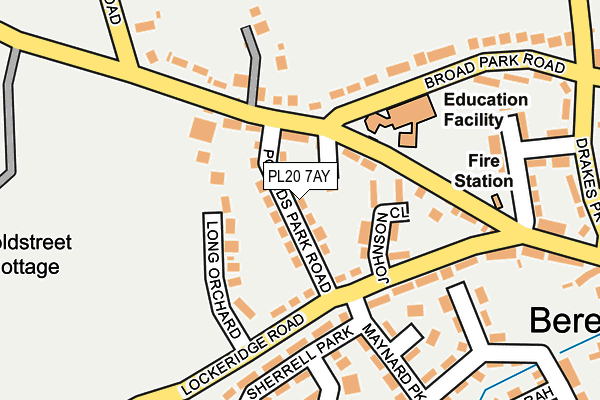 PL20 7AY map - OS OpenMap – Local (Ordnance Survey)