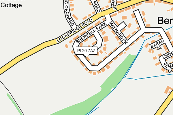 PL20 7AZ map - OS OpenMap – Local (Ordnance Survey)