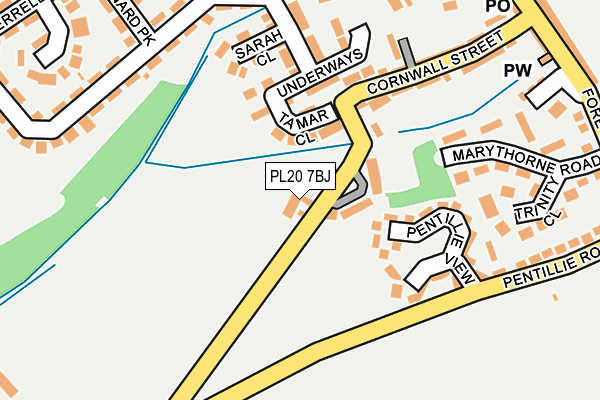 PL20 7BJ map - OS OpenMap – Local (Ordnance Survey)