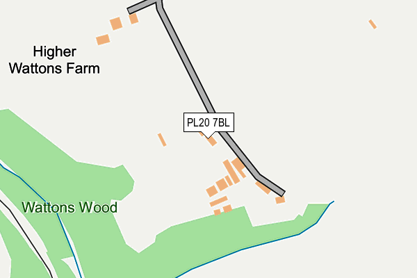 PL20 7BL map - OS OpenMap – Local (Ordnance Survey)