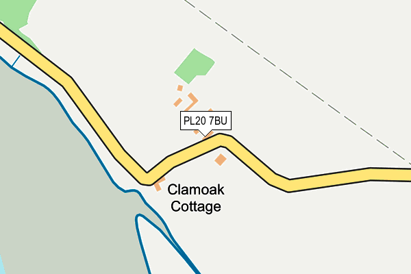 PL20 7BU map - OS OpenMap – Local (Ordnance Survey)