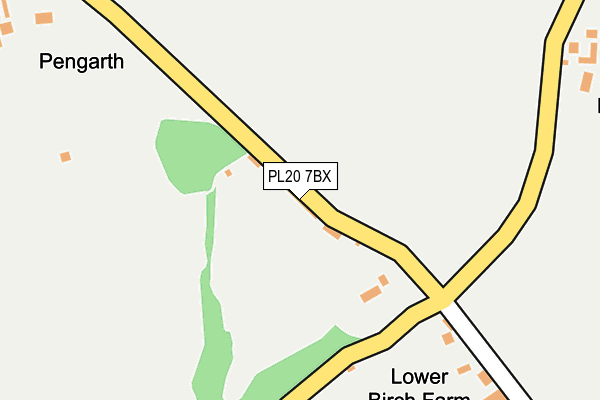 PL20 7BX map - OS OpenMap – Local (Ordnance Survey)