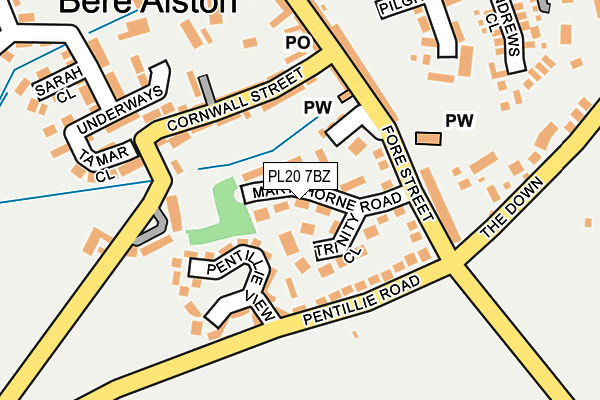 PL20 7BZ map - OS OpenMap – Local (Ordnance Survey)