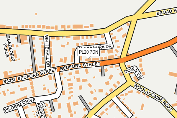 PL20 7DN map - OS OpenMap – Local (Ordnance Survey)