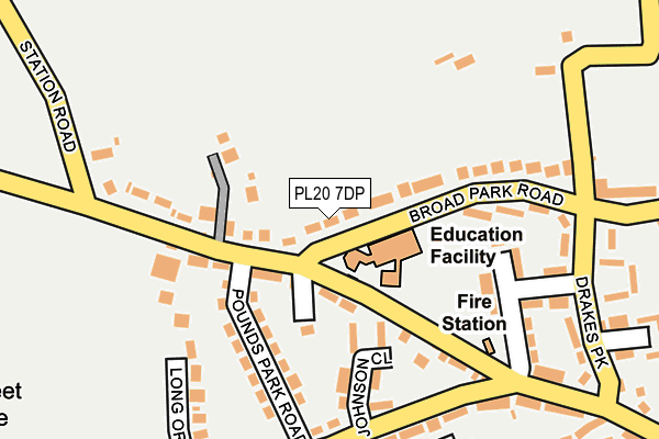 PL20 7DP map - OS OpenMap – Local (Ordnance Survey)