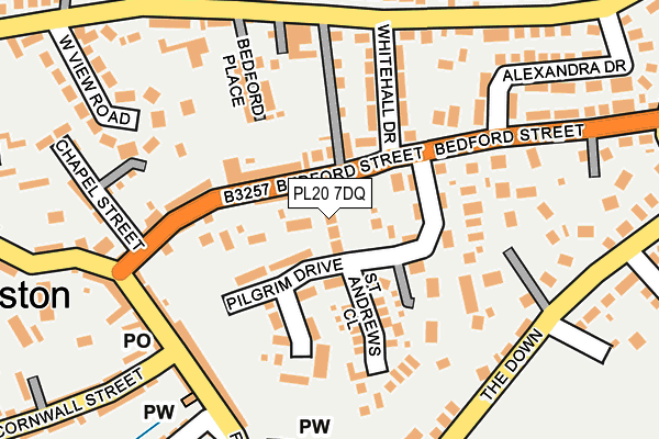 PL20 7DQ map - OS OpenMap – Local (Ordnance Survey)